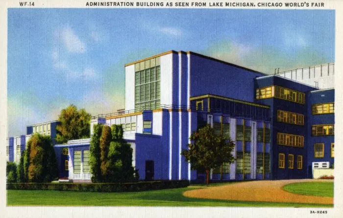 Framed Print : Chicago Worlds Fair 1933 - Administrative Building