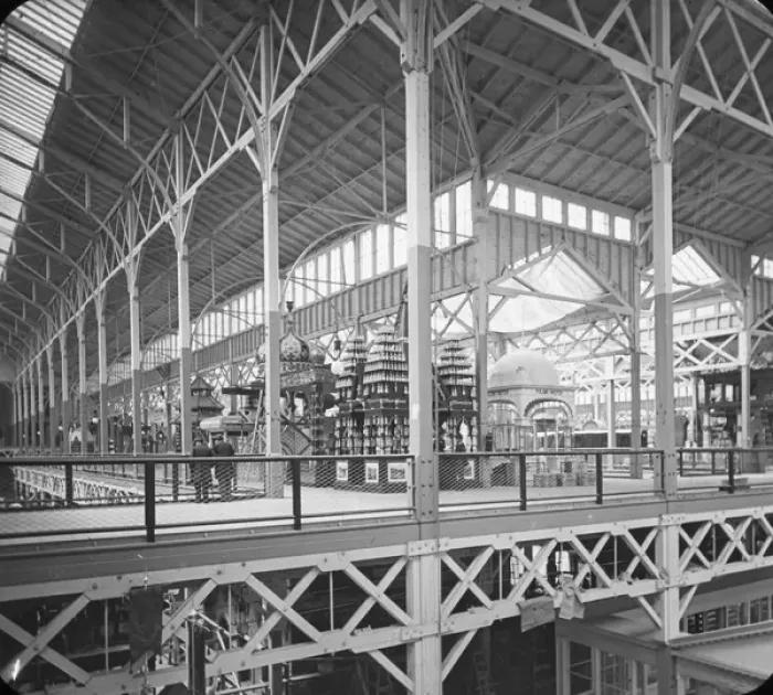 Framed Print : Chicago Worlds Fair - Interior Agricultural Building Framed Print : Chicago Worlds Fair - Interior Agricultural Building