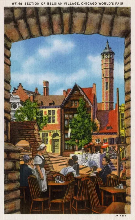 Framed Print : Chicago Worlds Fair - Section of the Belgian Village Framed Print : Chicago Worlds Fair - Section of the Belgian Village