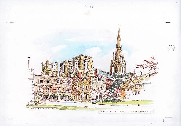 Chichester Cathedral Landscape scene England