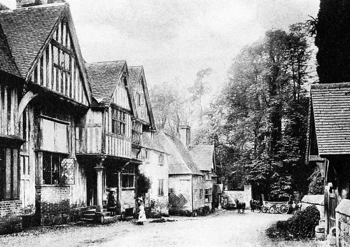 Framed Print : Chiddingstone near Tonbridge early 1900's Framed Print : Chiddingstone near Tonbridge early 1900's
