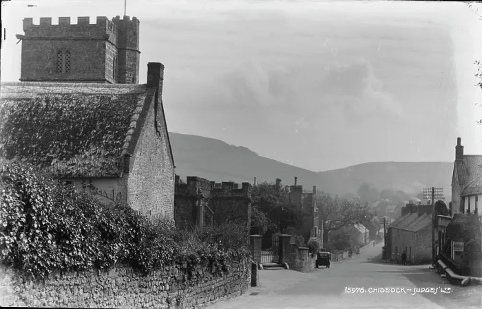 Framed Print : Chideock Village Scene Framed Print : Chideock Village Scene
