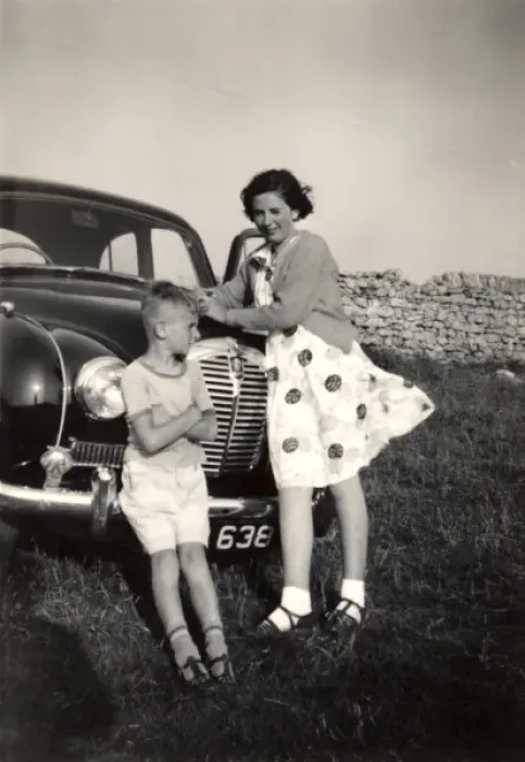 Framed Print : Chidren and an Austin A40 Framed Print : Chidren and an Austin A40