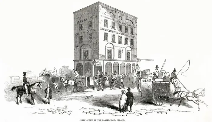 Framed Print : Chief office of the parcel mail 1849 Framed Print : Chief office of the parcel mail 1849