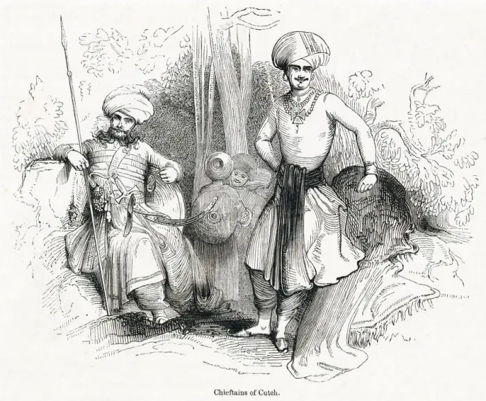 Framed Print : Two chieftains of the Kutch Province, north-west India Framed Print : Two chieftains of the Kutch Province, north-west India