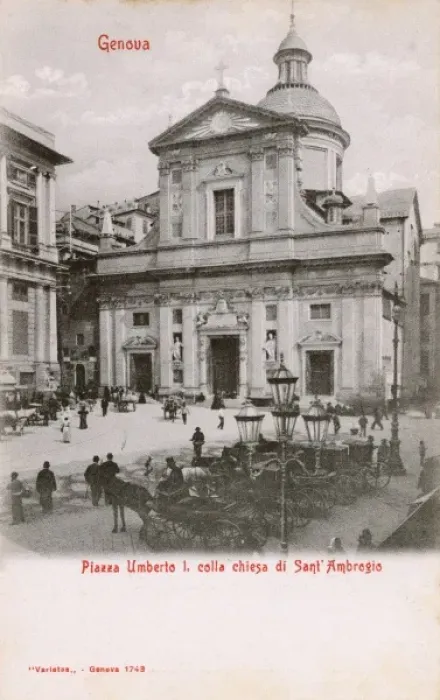 Framed Print : Chiesa di Santa Ambroglio Umberto I Piazza - Genoa Framed Print : Chiesa di Santa Ambroglio Umberto I Piazza - Genoa