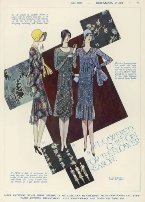 Framed Print : Chiffon Frocks 1929 Framed Print : Chiffon Frocks 1929