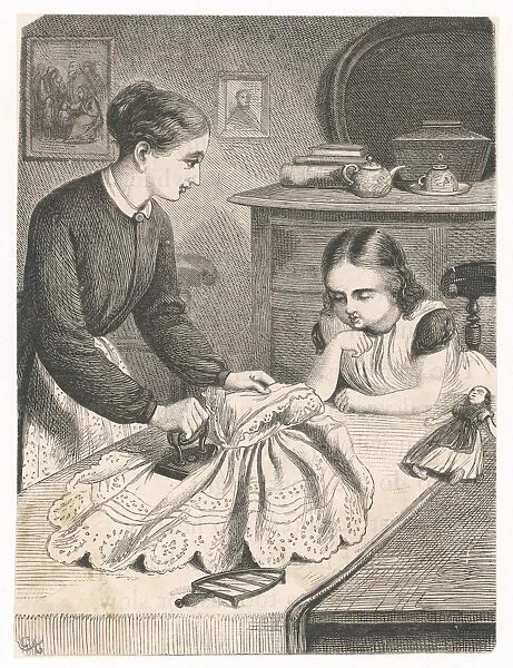 Child Helps Mama Iron