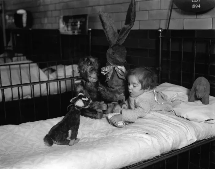 Framed Print : Child in Hospital Bed Framed Print : Child in Hospital Bed