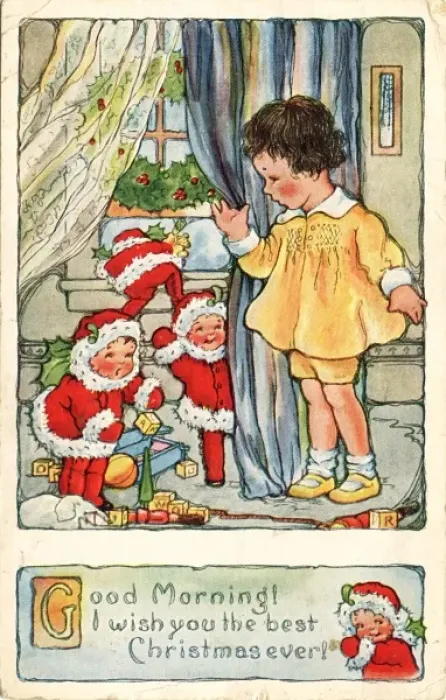 Framed Print : Child meets Santas helpers Framed Print : Child meets Santas helpers
