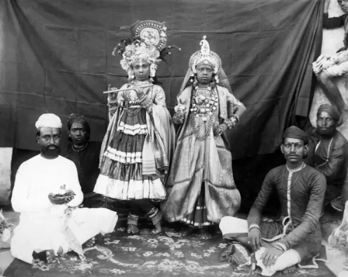 Framed Print : Child musicians in ornate costume, India Framed Print : Child musicians in ornate costume, India