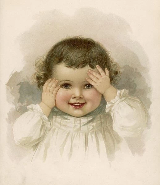 Child Plays Peep-Bo 1890