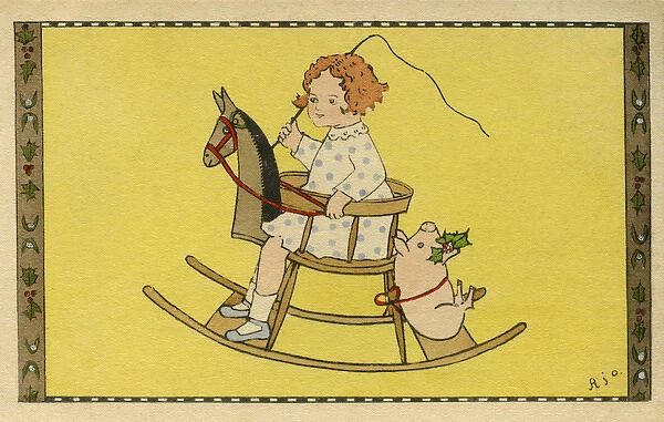 Child on a rocking horse