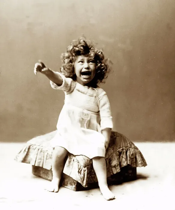 Framed Print : Child throwing a tantrum Framed Print : Child throwing a tantrum