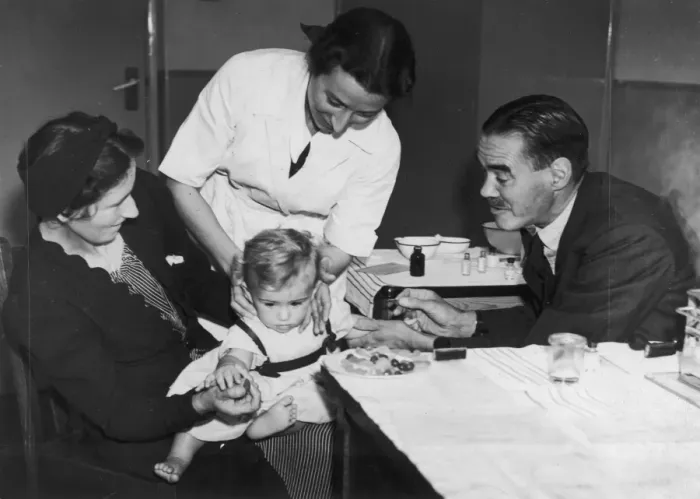 Framed Print : Child being Vaccinated Framed Print : Child being Vaccinated