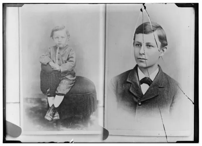 Framed Print : Childhood portraits of Wilbur Wright Framed Print : Childhood portraits of Wilbur Wright