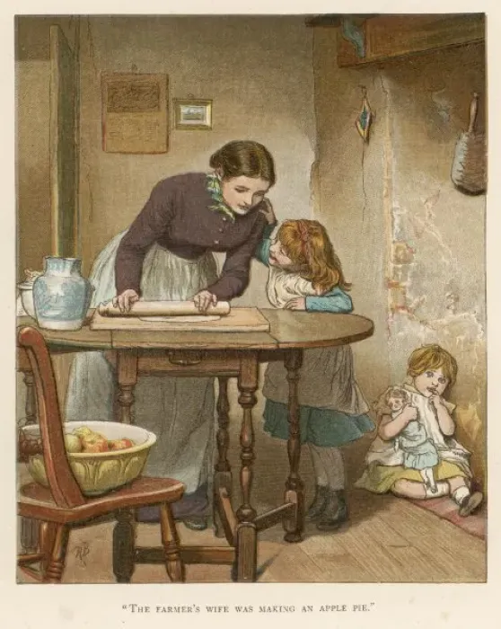 Framed Print : Children / Apple Pie C1884 Framed Print : Children / Apple Pie C1884