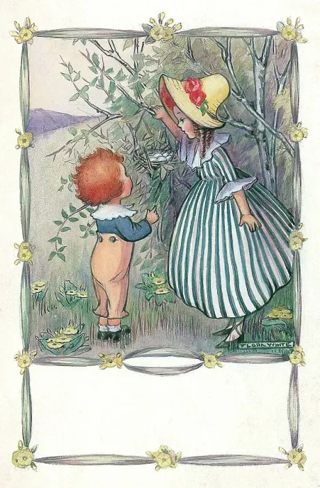 Framed Print : Children - April. Spring / summer, bird's nest Framed Print : Children - April. Spring / summer, bird's nest