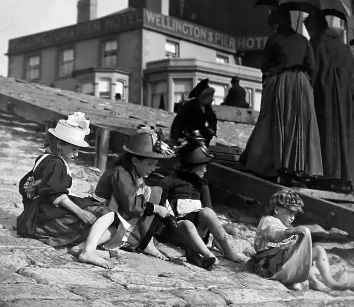 Framed Print : Children on the beach, Blackpool Framed Print : Children on the beach, Blackpool