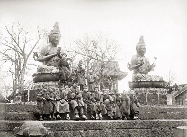 Children Buddhist bronze idols, Tokyo, Japan, c. 1880 s