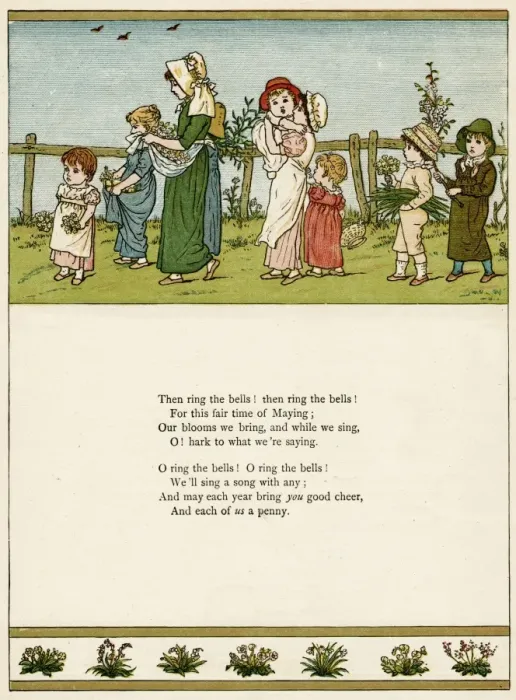 Framed Print : Eight children carrying flowers Framed Print : Eight children carrying flowers