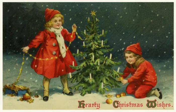 Framed Print : Children celebrating Xmas Framed Print : Children celebrating Xmas