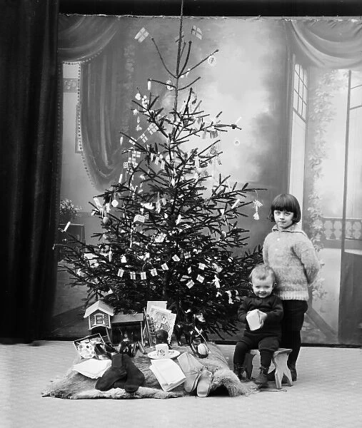 Children with a Christmas Tree