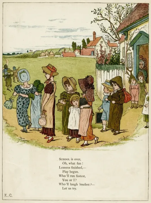 Framed Print : Children coming out of school Framed Print : Children coming out of school