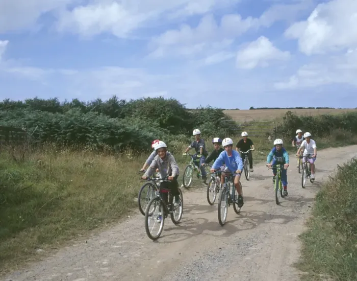Framed Print : Children on a cycling trail, Somerset Framed Print : Children on a cycling trail, Somerset