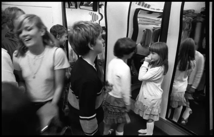 Framed Print : Children with distorting mirrors Framed Print : Children with distorting mirrors