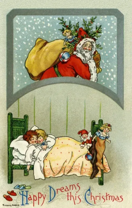 Framed Print : Children dreaming of Santa Framed Print : Children dreaming of Santa
