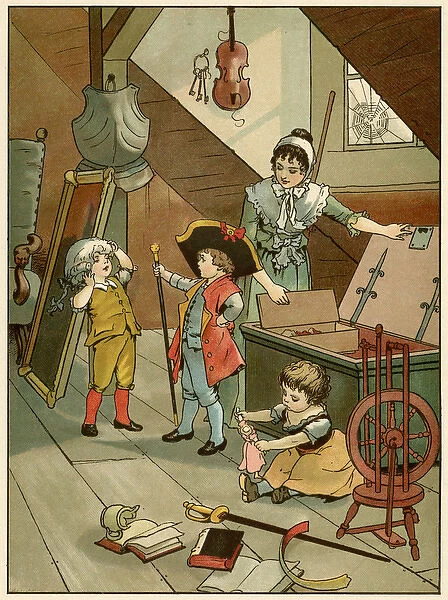 Children dressing up 1890
