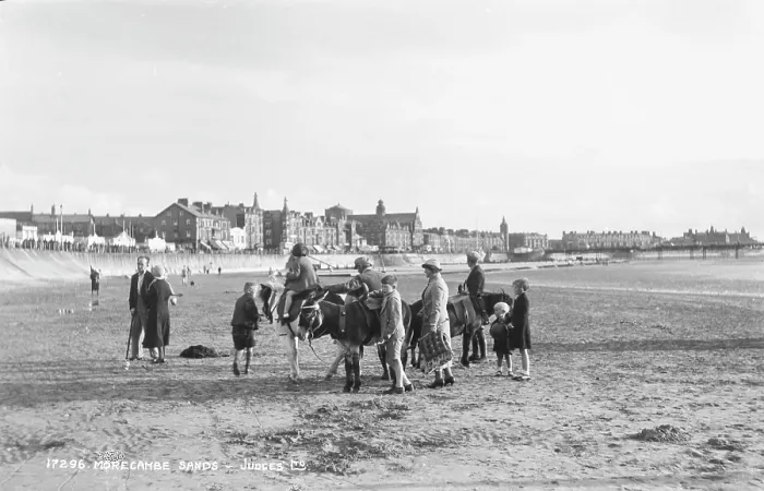 Framed Print : Children Enjoying a Day at Morecambe Sands Framed Print : Children Enjoying a Day at Morecambe Sands