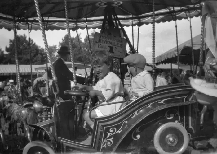 Framed Print : Children on a fairground ride Framed Print : Children on a fairground ride