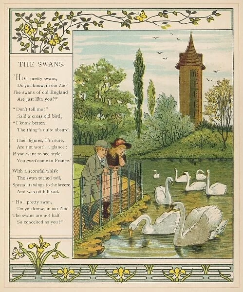 Children Feed Swans 1882