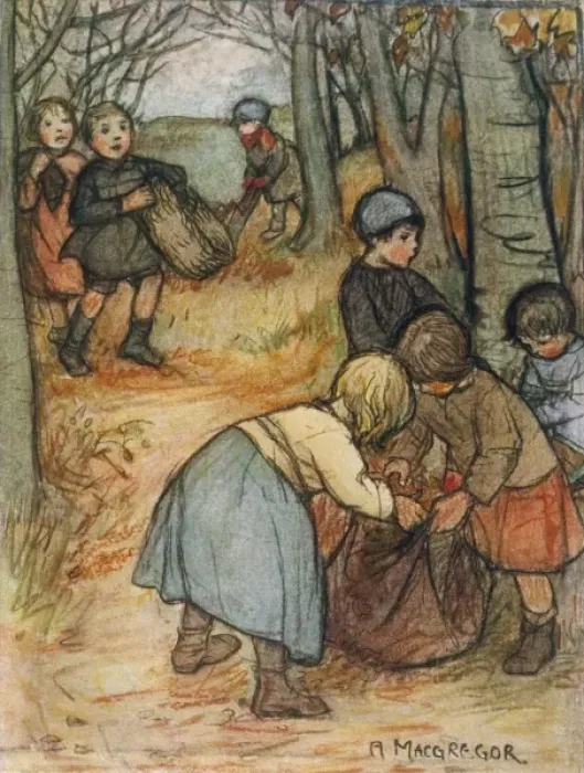 Framed Print : Children & Fircones 1929 Framed Print : Children & Fircones 1929
