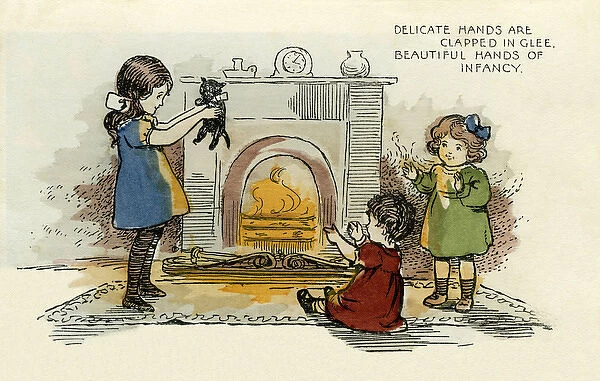 Children by the fireside