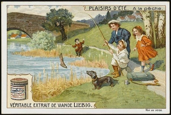 Children Fishing  /  Liebig
