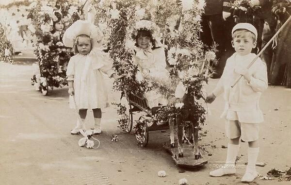 Children at a Flower Festival at Broadstairs
