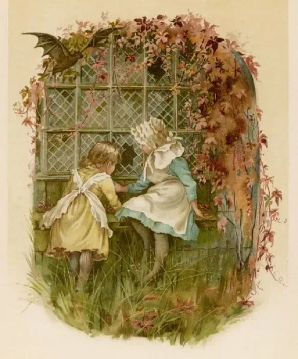 Framed Print : Children / Garden 1889 Framed Print : Children / Garden 1889