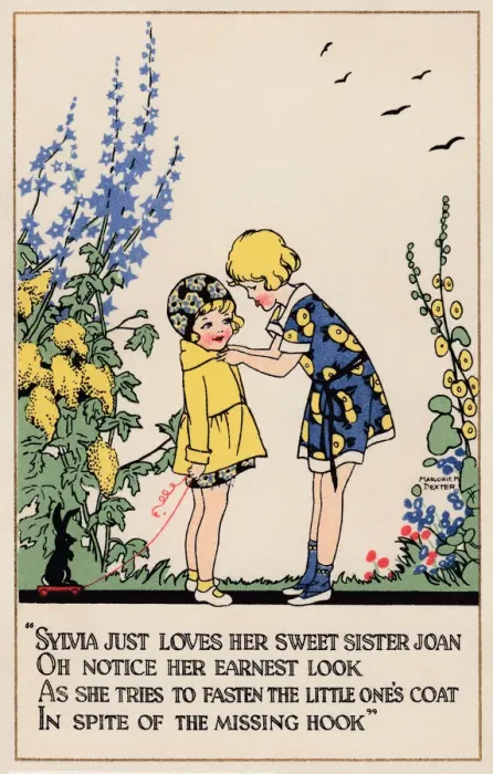 Framed Print : Children in the garden Framed Print : Children in the garden