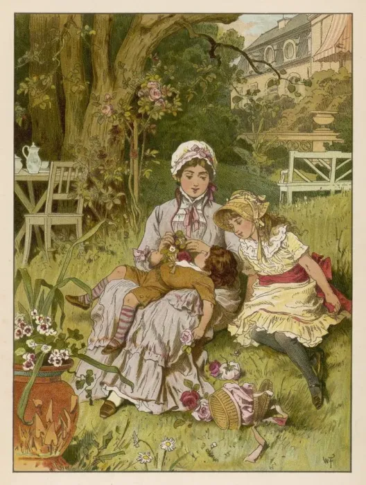 Framed Print : CHILDREN / GARDEN / MOTHER Framed Print : CHILDREN / GARDEN / MOTHER