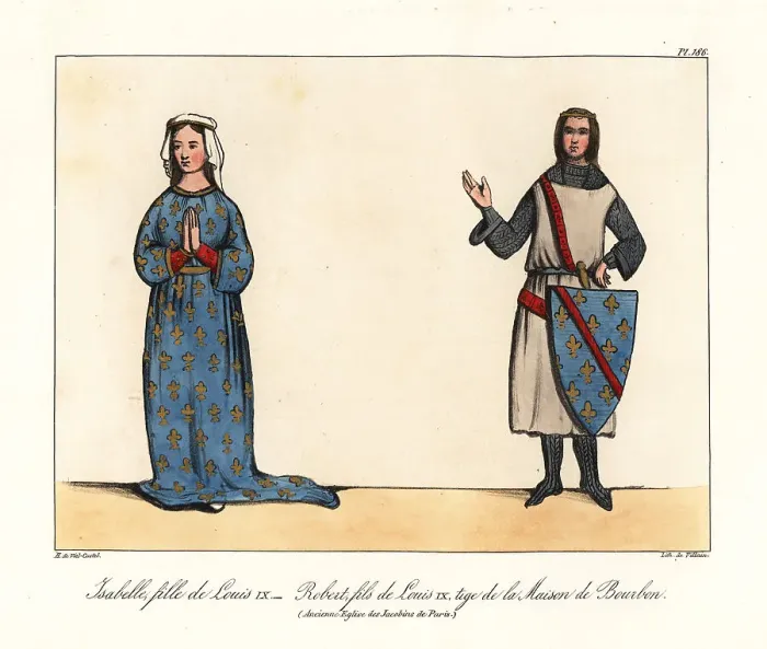 Framed Print : Children of Louis IX of France: Isabella, 1241-1271, and Robert Framed Print : Children of Louis IX of France: Isabella, 1241-1271, and Robert
