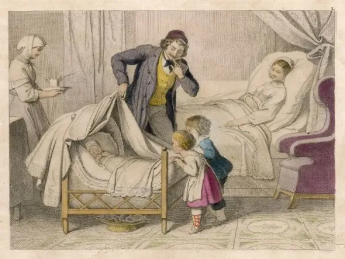 Framed Print : Children / New Baby 1852 Framed Print : Children / New Baby 1852