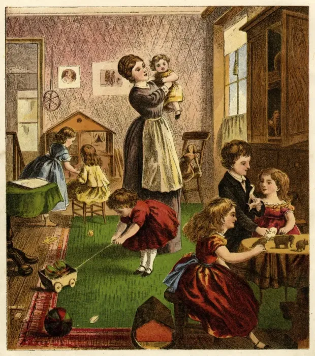 Framed Print : Children in the nursery Framed Print : Children in the nursery