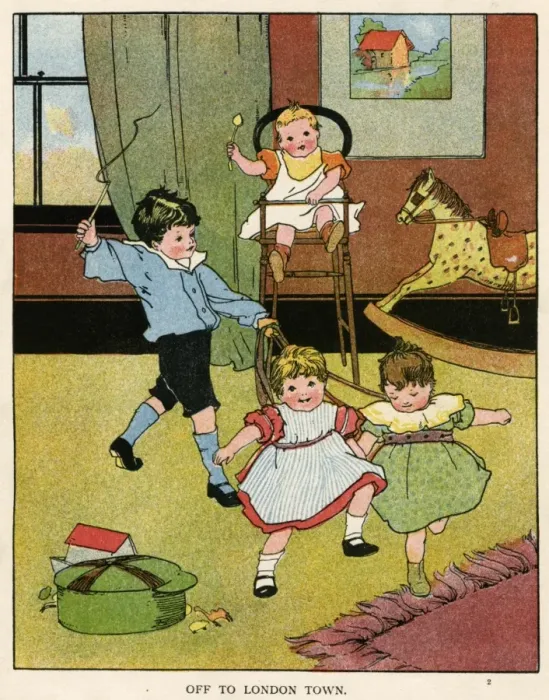 Framed Print : Children in Nursery 1905 Framed Print : Children in Nursery 1905