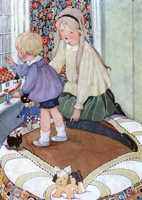 Framed Print : Children in Nursery 20C Framed Print : Children in Nursery 20C