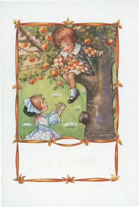 Framed Print : Children - October. Summer, climbing in an apple tree Framed Print : Children - October. Summer, climbing in an apple tree