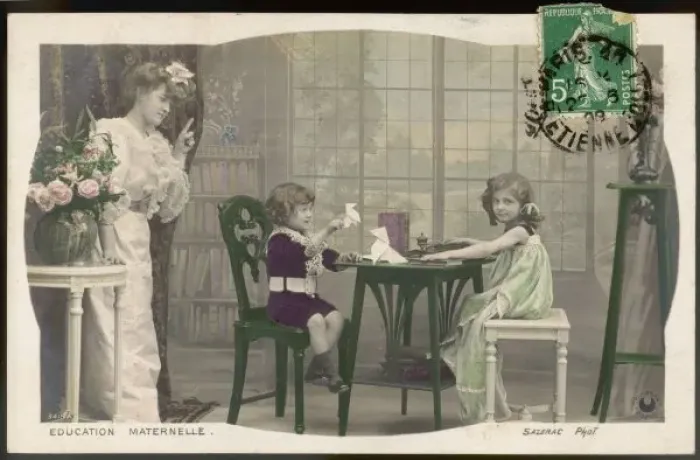Framed Print : Children / Origami 1903 Framed Print : Children / Origami 1903