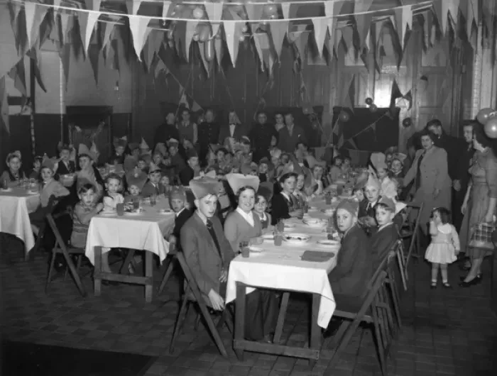Framed Print : Children at a party, Soho Fire Station, London Framed Print : Children at a party, Soho Fire Station, London